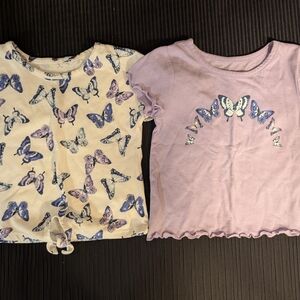 Butterfly Print Kids Pajama Set